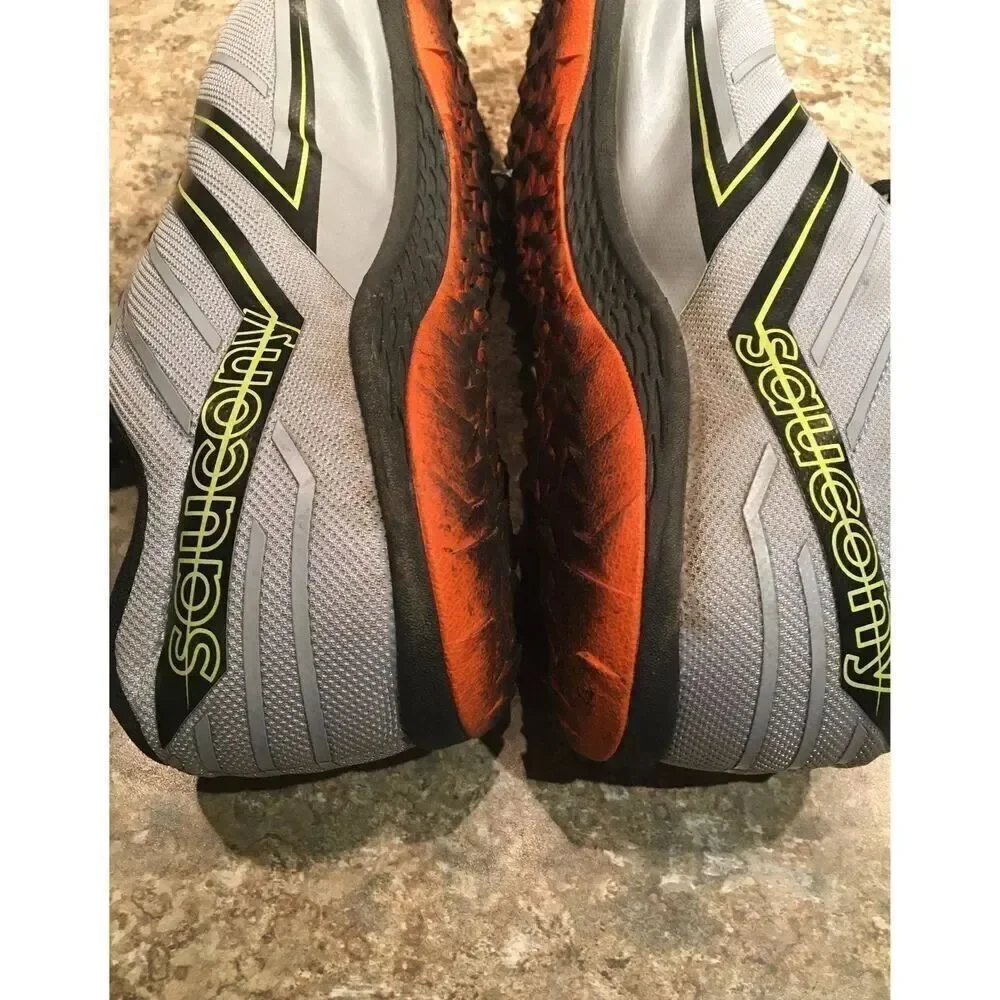 Saucony Men's Kilkenny XC7 Gray and Orange Athletic Shoes - Size 13